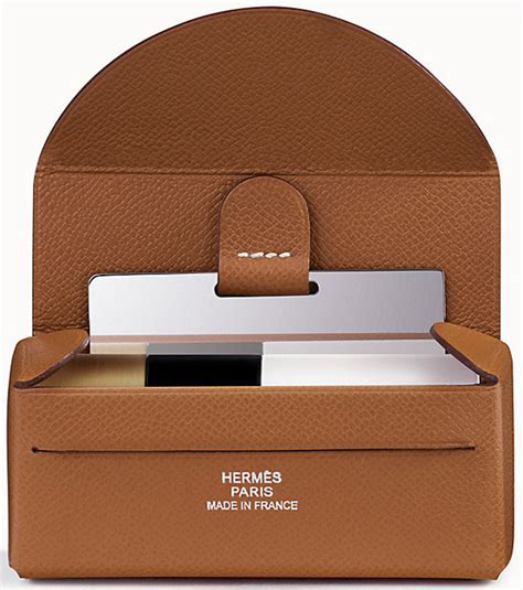 hermes makeup bag orange|hermes lipstick case with mirror.